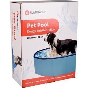 FLAMINGO DOG POOL Ø120X30CM SININEN hinta ja tiedot | Eläinten hoitotuotteet | hobbyhall.fi