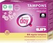 Luomutamponit Gentle Day Regular 18 kpl.. hinta ja tiedot | Tamponit ja terveyssiteet | hobbyhall.fi