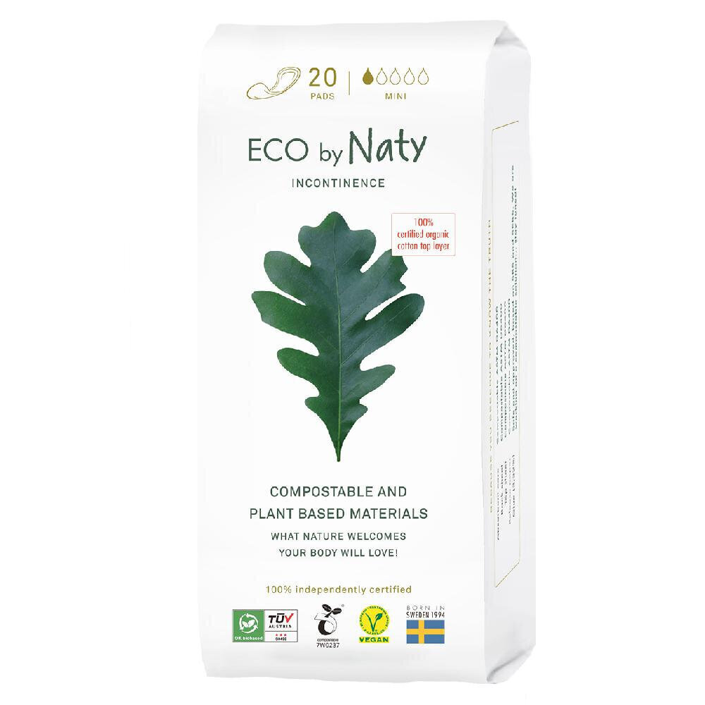 Hygieniasiteet Eco by Naty Mini, 20 kpl. hinta ja tiedot | Tamponit ja terveyssiteet | hobbyhall.fi