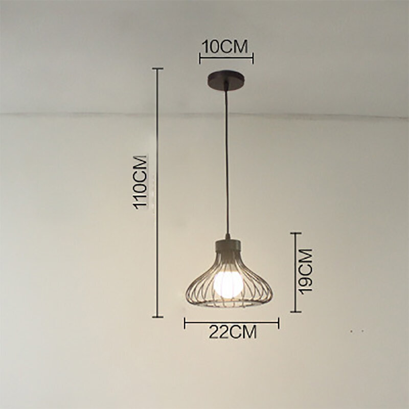 Retro metalliriippuvalaisin musta häkki Industrial Vintage riipus hinta ja tiedot | Riippuvalaisimet | hobbyhall.fi