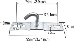 [3 kpl] Kattokoukkupohjalevy kattovalaisimelle 95mm hinta ja tiedot | Riippuvalaisimet | hobbyhall.fi