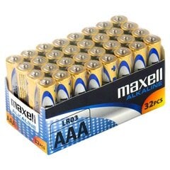 Maxell AAA LR03 paristot 32 kpl. hinta ja tiedot | Kameran akut | hobbyhall.fi