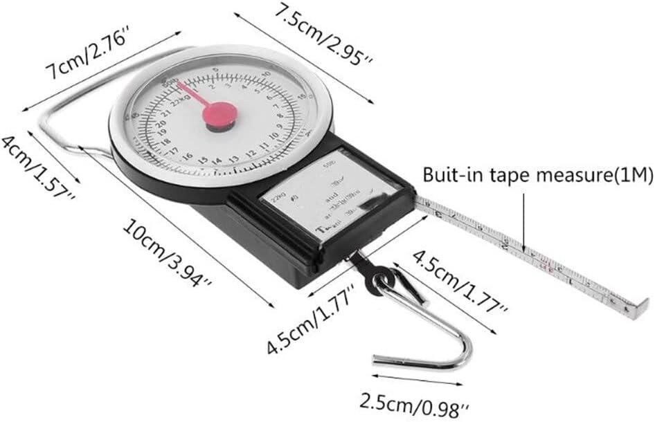 22kg/50lb kannettava tasapainokalavaakakoukku keittiönauhateippi hinta ja tiedot | Keittiövaa'at | hobbyhall.fi