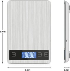 Digitaaliset keittiövaa'at, 5kg/11lb Digitaaliset keittiövaa'at kotitalouksille hinta ja tiedot | Keittiövaa'at | hobbyhall.fi