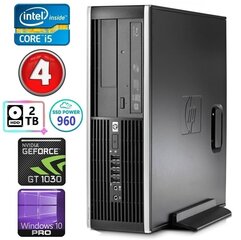 HP 8100 Elite SFF i5-750 4GB 960SSD+2TB GT1030 2GB DVD WIN10Pro hinta ja tiedot | Pöytätietokoneet | hobbyhall.fi