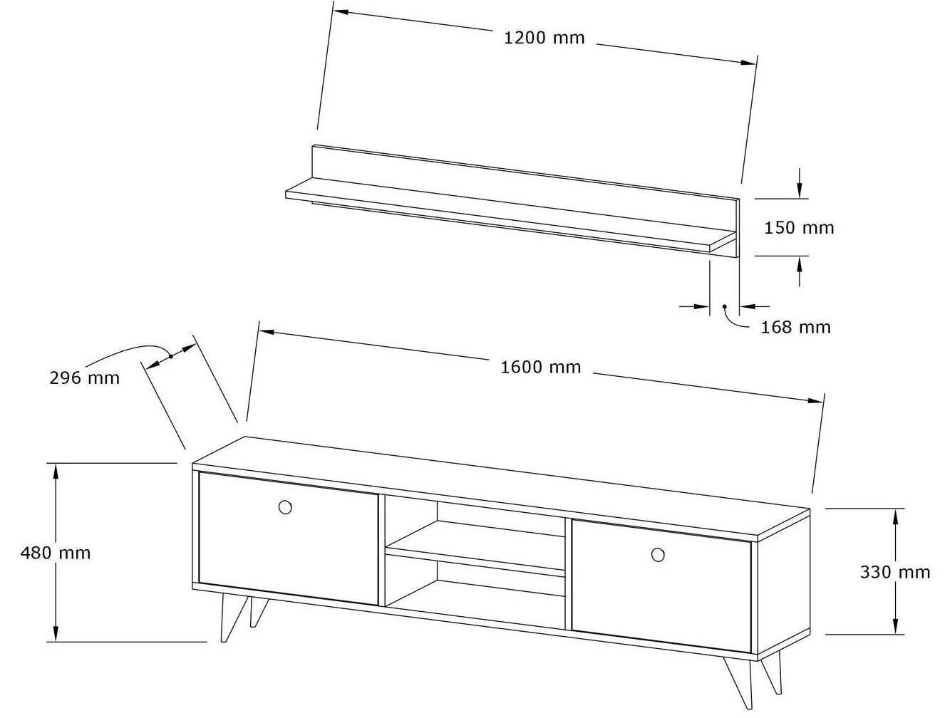 Section Kalune Design Silva, ruskea/musta hinta ja tiedot | TV- ja mediakalusteet | hobbyhall.fi