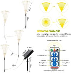 Solar Lights Outdoor Garden, 4 kpl 120 LED ilotulitus kuparia hinta ja tiedot | Puutarha- ja ulkovalot | hobbyhall.fi