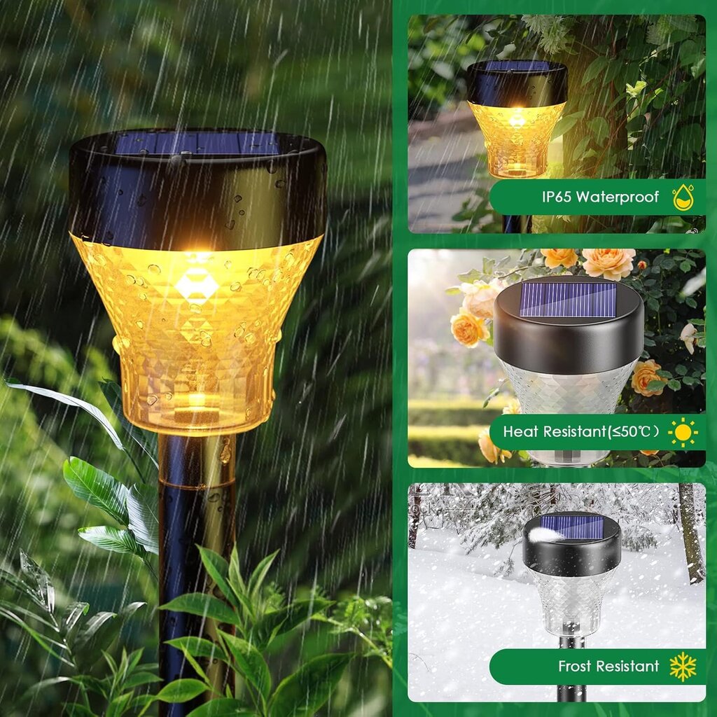 Solar Garden Lights Outdoor, 6 Pack Solar Lights Outdoor hinta ja tiedot | Puutarha- ja ulkovalot | hobbyhall.fi