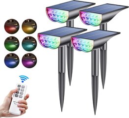 Solar Garden Lights Outdoor, 9 LED RGB värin vaihtava ulkona hinta ja tiedot | Puutarha- ja ulkovalot | hobbyhall.fi