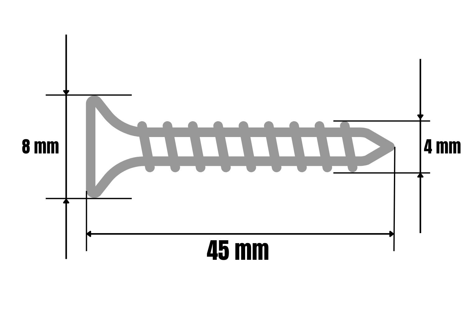 Ruostumattomasta teräksestä Torx-ruuvit, 4 x 45 mm, 100 kpl hinta ja tiedot | Käsityökalut | hobbyhall.fi