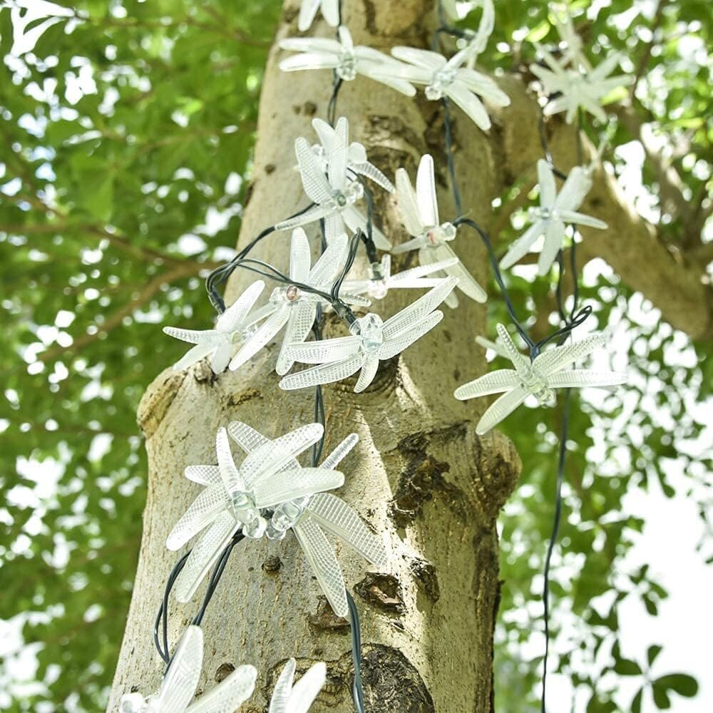 50 LED Solar String Lights Outdoor Dragonfly String Lights hinta ja tiedot | Puutarha- ja ulkovalot | hobbyhall.fi