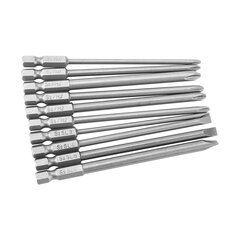 11 kpl 100mm S2 1/4 tuuman hex Shan Precision Torx -ruuvimeisseliä hinta ja tiedot | Käsityökalut | hobbyhall.fi