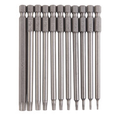 11 kpl 100mm S2 1/4 tuuman hex Shan Precision Torx -ruuvimeisseliä hinta ja tiedot | Käsityökalut | hobbyhall.fi