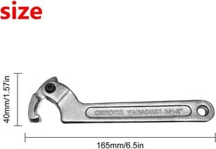 Pinta-avain muttereita varten, sivusäädettävä jakoavain YYBS-01 (neliöpää hinta ja tiedot | Käsityökalut | hobbyhall.fi