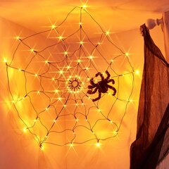 LED Halloween Black Spider Web valot 80 LED vedenpitävä hinta ja tiedot | Puutarha- ja ulkovalot | hobbyhall.fi