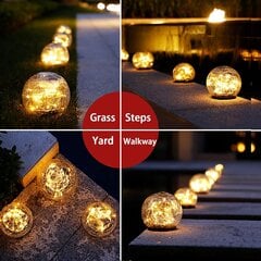 Solar Garden Lights Outdoor Säröillä lasipallo vedenpitävä hinta ja tiedot | Puutarha- ja ulkovalot | hobbyhall.fi