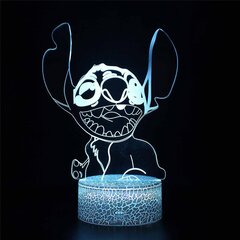 3d Illusion Stitch Night Light - Stitch Light 7 väriä vaihtaa kosketuskytkintä, sarjakuva Stitch Lamp huoneen sisustus lapsille Birthday-D hinta ja tiedot | Lastenhuoneen valaisimet | hobbyhall.fi