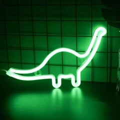 Dinosauruksen neonvihreä LED-valo seinätaide Makuuhuoneen yövalo hinta ja tiedot | Lastenhuoneen valaisimet | hobbyhall.fi