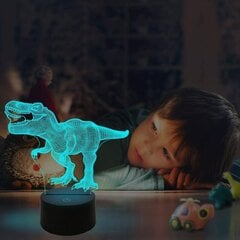 Dinosaur yövalaisin, 3D hologrammi yövalo lapsille hinta ja tiedot | Lastenhuoneen valaisimet | hobbyhall.fi