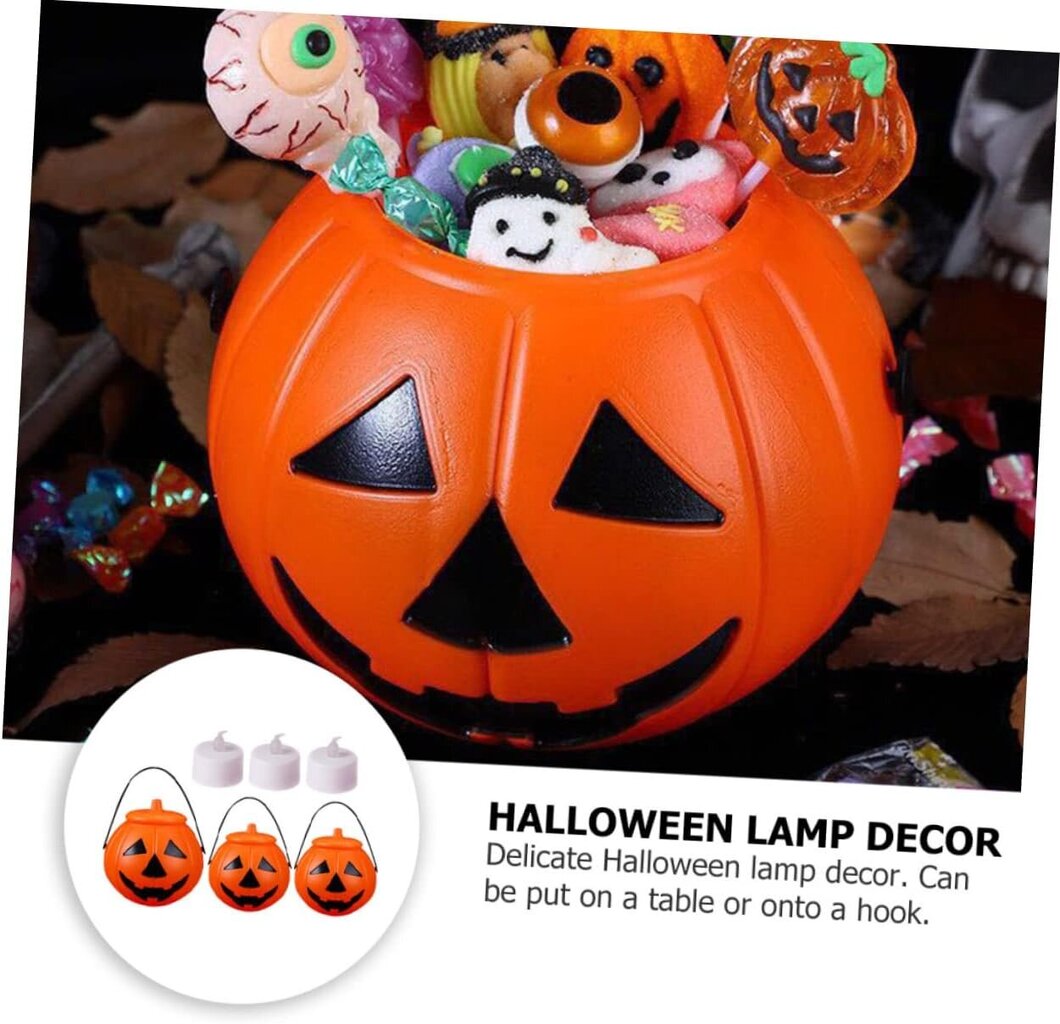 Vilkkuva karkkipannu LED Halloween - temppu oranssi hinta ja tiedot | Jouluvalot | hobbyhall.fi