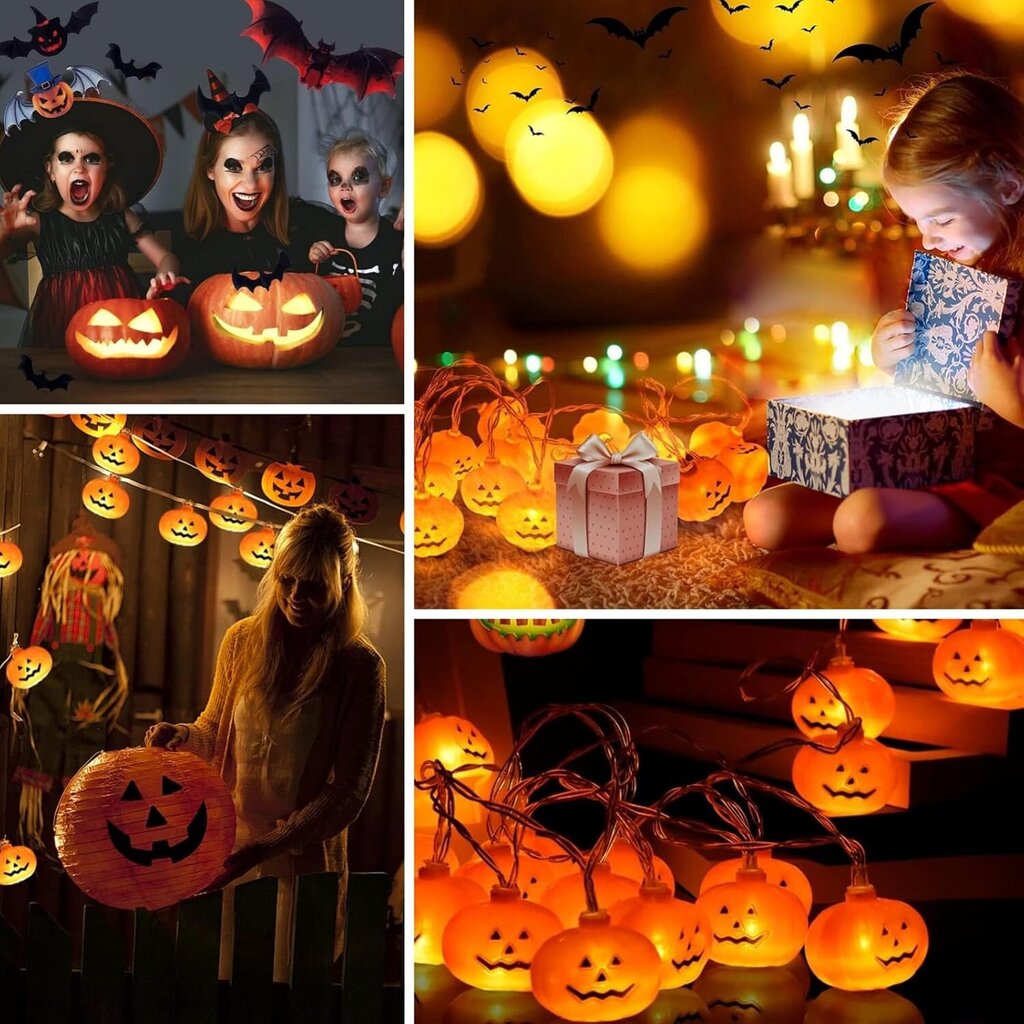 Halloween String Lights, 3M 20LED Halloween Pumpkin String Lights hinta ja tiedot | Jouluvalot | hobbyhall.fi