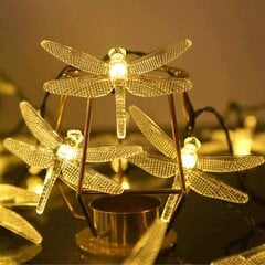 50 LED Solar String Lights Outdoor Dragonfly String Lights hinta ja tiedot | Jouluvalot | hobbyhall.fi