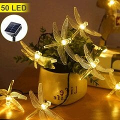 50 LED Solar String Lights Outdoor Dragonfly String Lights hinta ja tiedot | Jouluvalot | hobbyhall.fi