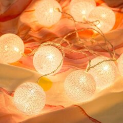 USB puuvillapallokeijuvalot, 3,5M 20 LED Fairy Lights hinta ja tiedot | Jouluvalot | hobbyhall.fi