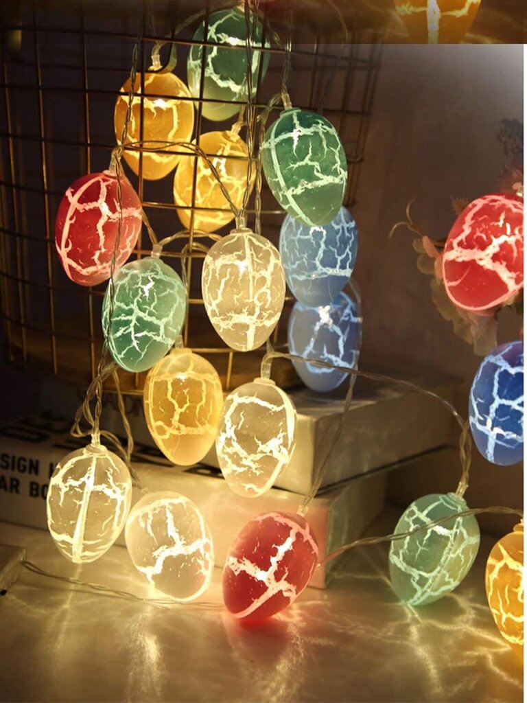 Easter Egg String -valot, paristokäyttöiset LED-valot hinta ja tiedot | Jouluvalot | hobbyhall.fi