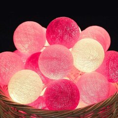 String Lights Puuvillapallot Paristo -3M 20 LED Valot Valaistus hinta ja tiedot | Jouluvalot | hobbyhall.fi