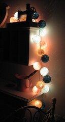 String Lights Puuvillapallot Paristo -3M 20 LED Valot Valaistus hinta ja tiedot | Jouluvalot | hobbyhall.fi