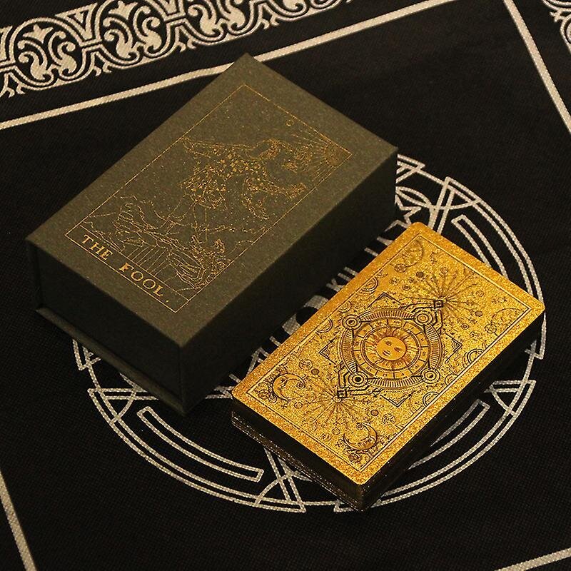 Ylellinen kultafolio Tarot Oracle Card -ennustus Kohtalo Laadukas Tarot-pakkakortti hinta ja tiedot | Hauskat juhlapelit ja -tuotteet | hobbyhall.fi