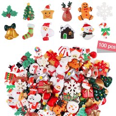 Resin Flatback Xmas Koristeet Joulupukki Lumiukko Tree Bell Resin Charms koristelu hinta ja tiedot | Joulukoristeet | hobbyhall.fi