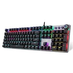 Aula F2058 KRGD mekaaninen avain pelinäppäimistö USB-kaapeli 1,6 m 108 makroavain FI / RUS RGB Led Harmaa hinta ja tiedot | Näppäimistöt | hobbyhall.fi