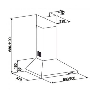 Eleyus KNT L 14 150 60 WH hinta ja tiedot | Liesituulettimet | hobbyhall.fi