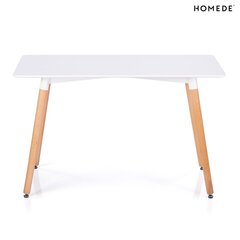 Ruokapöytä Elle 120x80 cm, valkoinen hinta ja tiedot | Ruokapöydät | hobbyhall.fi