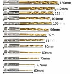 HSS Twist Drill Bit 13 kpl High Speed teräs kuusioporanterät hinta ja tiedot | Maaporat | hobbyhall.fi