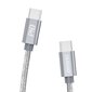 Dudao USB Type C - USB Type C -kaapeli 5 A 45 W 1m Power Delivery Quick Charge, harmaa (L5ProC) hinta ja tiedot | Puhelinkaapelit | hobbyhall.fi