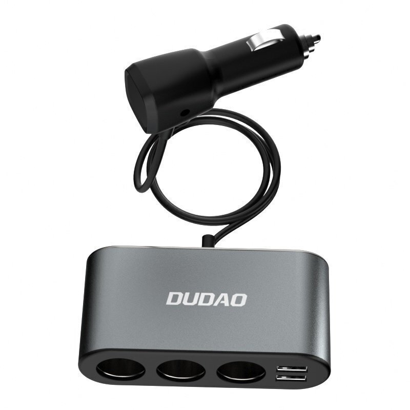 Dudao autolaturi 2x USB / 3x tupakansytyttimen jakaja musta (R1Pro musta) hinta ja tiedot | Puhelimen laturit | hobbyhall.fi