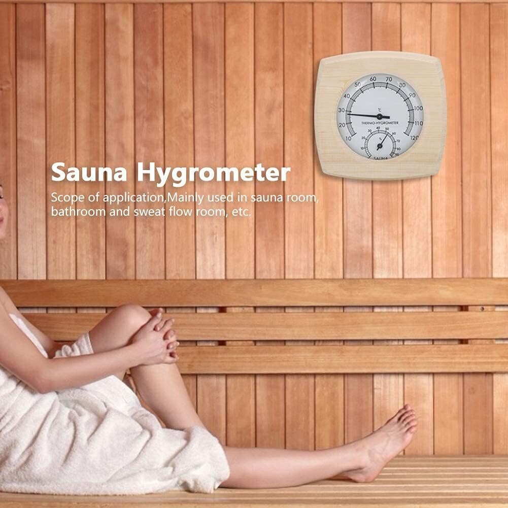 Saunan lämpömittari ja hydrometri, saunan puulämpömittari hinta ja tiedot | Saunatarvikkeet | hobbyhall.fi