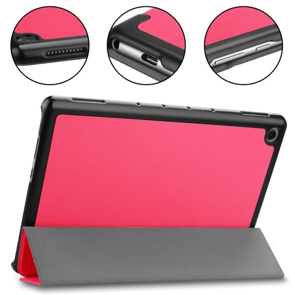 iLike Tri-fold orgaaninen nahkatelinekotelo Apple iPad Prolle 12,9" 6th Gen (2023) / 2020 / 2021 / 2022 Pink Coral, Apple iPad Pro (12,9"), Apple iPad Pro 2018 (12,9"), Apple iPad Pro 2024 (12,9"), Apple iPad Pro 3rd Gen 2018 (12,9"), Apple iPad Pro 5th G hinta ja tiedot | Tablettien kotelot ja muut tarvikkeet | hobbyhall.fi