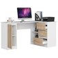 NORE B20 -työpöytä, oikea, valkoinen/tammi hinta ja tiedot | Tietokonepöydät ja työpöydät | hobbyhall.fi
