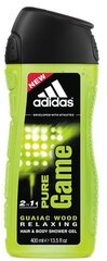 Adidas Pure Game suihkugeeli 400 ml hinta ja tiedot | Miesten ihonhoito | hobbyhall.fi