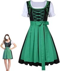 Naisten perinteinen Dirndl-mekko, Oktoberfest, vihreä M hinta ja tiedot | Naamiaisasut | hobbyhall.fi