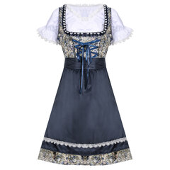 Oktoberfest Flower Pattern Dirndl Dress Bavaria Beer Dress XL hinta ja tiedot | Naamiaisasut | hobbyhall.fi