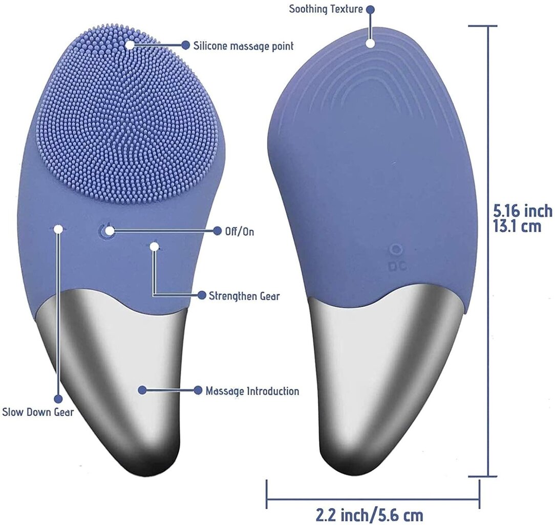 Kasvojen puhdistusharja Vedenpitävä Sonic Vibrating Face Brush hinta ja tiedot | Polkupyörän valot ja heijastimet | hobbyhall.fi