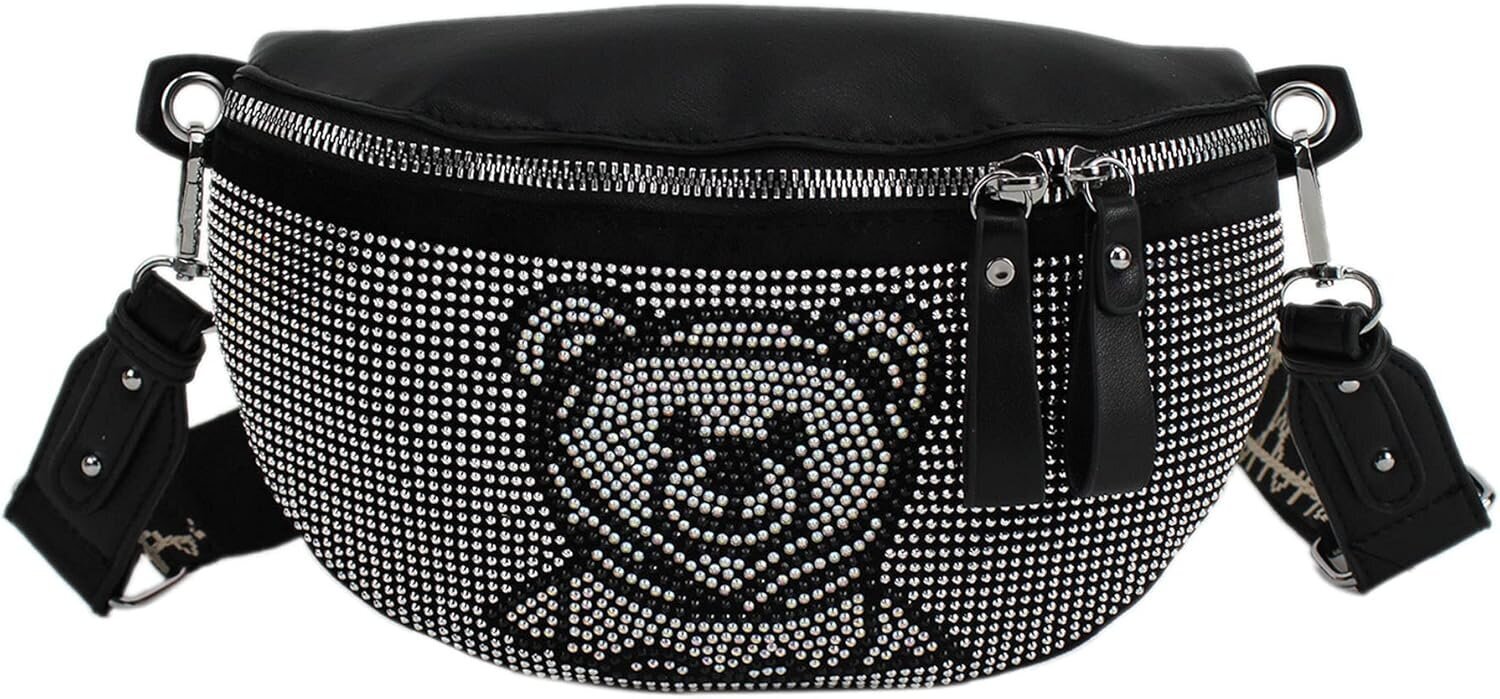 Söpö Bear Fanny Pack Bling strassit vyötäröpakkaus rintalaukku hinta ja tiedot | Polkupyörälaukut ja puhelinpidikkeet | hobbyhall.fi