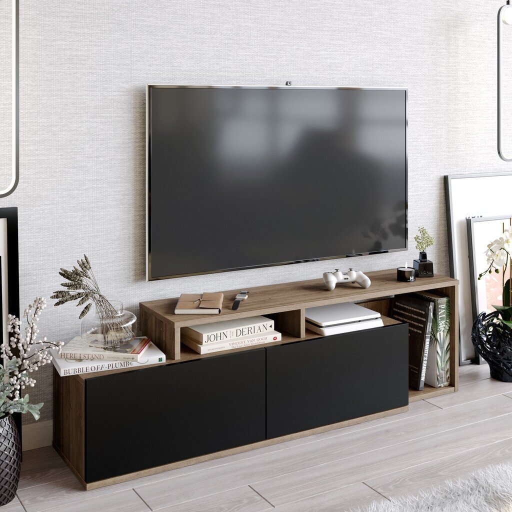 TV-pöytä Kalune Design Nexera, ruskea/musta hinta ja tiedot | TV-tasot | hobbyhall.fi