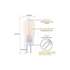 Pakkaa 15 W vastaavat halogeenipolttimot, 2 W LED-polttimot, AC/DC 12V 130LM hinta ja tiedot | Polttimot | hobbyhall.fi