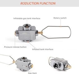 Kaasusäiliön täyttöadapteri, matkailukiuassovitin, venttiilinvaihtaja hinta ja tiedot | Retkikeittimet ja tarvikkeet | hobbyhall.fi